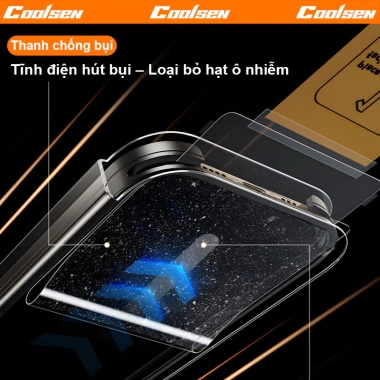 Hộp dán màn hình kiểu sách Dán 1 giây, kính cường lực cho iPhone 11‑17 Pro Max & 17 Air 4 Hộp dán màn hình kiểu sách Dán 1 giây, kính cường lực cho iPhone 11‑17 Pro Max & 17 Air 4