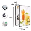 Hộp Đèn LED Quảng Cáo Siêu Mỏng, Menu Kích Thước, Thay Ảnh Dễ Dàng, Khung Tranh Điện Bàn và Treo Tường giá 190k 10