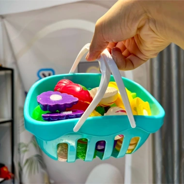 Hộp đồ chơi cắt hoa quả rau củ nhựa 30 chi tiết kèm giỏ đựng, giá 130.000 VND 5 Hộp đồ chơi cắt hoa quả rau củ nhựa 30 chi tiết kèm giỏ đựng, giá 130.000 VND 5