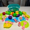 Hộp đồ chơi cắt hoa quả rau củ nhựa 30 chi tiết kèm giỏ đựng, giá 130.000 VND 9