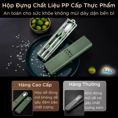 Hộp Đũa Thìa Inox 316 Kháng Khuẩn - Bộ Chống Ồn, Kèm Hộp Đựng Du Lịch 124.000₫ 4 Hộp Đũa Thìa Inox 316 Kháng Khuẩn - Bộ Chống Ồn, Kèm Hộp Đựng Du Lịch 124.000₫ 4