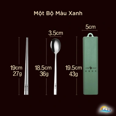 Hộp Đũa Thìa Inox 316 Kháng Khuẩn - Bộ Chống Ồn, Kèm Hộp Đựng Du Lịch 124.000₫