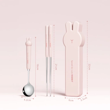 Hộp đũa thìa mini SUZUKO BAGS TM10 - Set đựng đũa muỗng cute, inox, nắp đậy, 30.999 VND 6