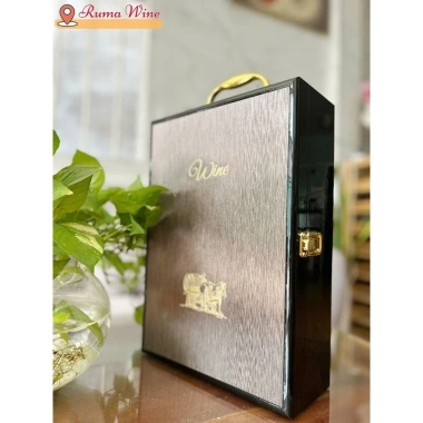 Hộp Đựng 2 Chai Rượu Vang Gỗ Sơn Mài Cao Cấp - Sang Trọng, Quà Tặng Lý Tưởng, Giảm Giá 280.000 7
