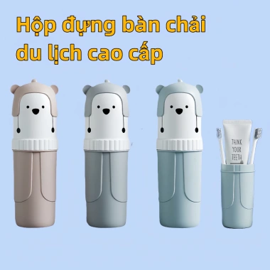Hộp đựng bàn chải du lịch cao cấp, hoạt hình dễ thương cho 2 người - Giá chỉ 42.000₫