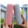 Hộp đựng bàn chải du lịch đa năng có nắp, kèm cốc nước súc miệng và ống kem đánh răng, tiện lợi cho mọi chuyến đi 4