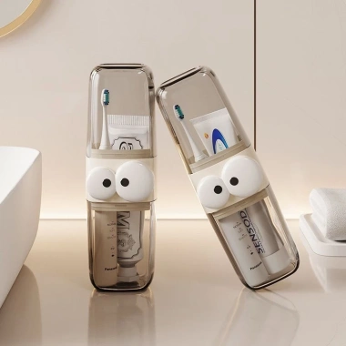 Hộp đựng bàn chải du lịch hình mắt to đáng yêu - Ống đựng kem đánh răng, 59.900₫