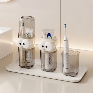 Hộp đựng bàn chải du lịch hình mắt to đáng yêu - Ống đựng kem đánh răng, 59.900₫