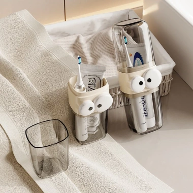 Hộp đựng bàn chải du lịch hình mắt to đáng yêu - Ống đựng kem đánh răng, 59.900₫