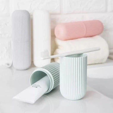 Hộp Đựng Bàn Chải Du Lịch Nhỏ Gọn, Kèm Kem Đánh Răng - Giá Chỉ 10.900₫