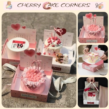 Hộp Đựng Bánh Kem Romantic In Lịch Chấm Bi – Bánh Lạnh, Quà Sinh Nhật, Giá 39.000₫