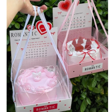 Hộp Đựng Bánh Kem Romantic In Lịch Chấm Bi – Bánh Lạnh, Quà Sinh Nhật, Giá 39.000₫ 7