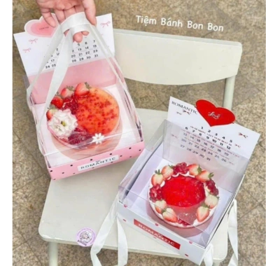 Hộp Đựng Bánh Kem Romantic In Lịch Chấm Bi – Bánh Lạnh, Quà Sinh Nhật, Giá 39.000₫ 8