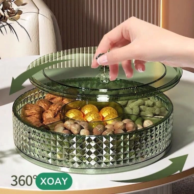 Hộp Đựng Bánh Kẹo Tết Nhiều Ngăn Sang Trọng - Khay Đựng Mứt, Hạt Dưa, Kẹo 2.025