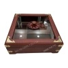 Hộp đựng bánh kẹo Tết vuông kính bọc đồng size lớn - khay mứt, giảm còn 388.500₫