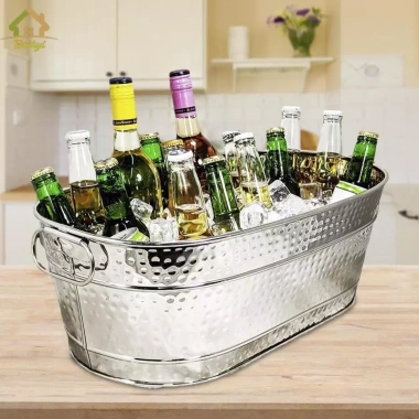 Hộp đựng bồn tắm mạ kẽm Bothyi Xô đá làm lạnh rượu cocktail chịu nhiệt dễ vệ sinh