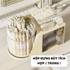 Hộp Đựng Bút 2in1 Thiết Kế Đa Năng - Khay Ngăn Kéo + Ống Bút Xoay 360 - 74.900 VND 2