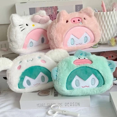 Hộp đựng bút chì mèo con sang trọng, đa chức năng, túi văn phòng phẩm dung tích lớn - Đồ dùng học tập giá ưu đãi