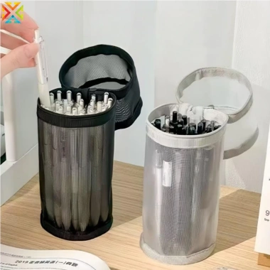 Hộp đựng bút chì trong suốt lưới đa năng cầm tay - Túi tiện du lịch, học tập, hàng ngày - 54.089 VND 6