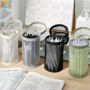Hộp đựng bút chì trong suốt lưới đa năng cầm tay - Túi tiện du lịch, học tập, hàng ngày - 54.089 VND 7