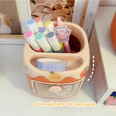 Hộp đựng bút để bàn - Đồ làm hình mũi lợn ngộ nghĩnh, đáng yêu, giá 35.000 VNĐ 5