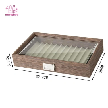 Hộp đựng bút gỗ 12 bút cổ điển, trong suốt, chống trượt, dễ làm sạch, giá đỡ sành điệu