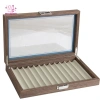 Hộp đựng bút gỗ 12 bút cổ điển, trong suốt, chống trượt, dễ làm sạch, giá đỡ sành điệu 8
