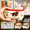 Hộp đựng bút họa tiết hoạt hình cute, miếng dán bảo quản bàn, freeship, giảm 20% 2