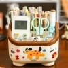 Hộp đựng bút họa tiết hoạt hình cute, miếng dán bảo quản bàn, freeship, giảm 20% 8