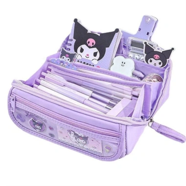Hộp đựng bút My Melody Kuromi - Túi vải Anime đa năng cho học sinh, sinh viên, mỹ phẩm, giảm giá 23% chỉ 48.600