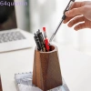 Hộp đựng bút óc chó QUENTIN bề mặt mịn, di động, hình bát giác cho sinh viên