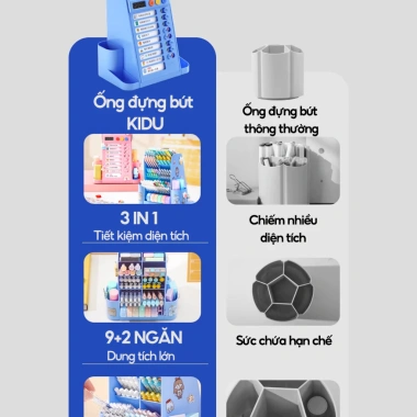 Hộp đựng bút xoay 360 độ KIDU cho bé - Bảng kế hoạch To-Do List, phát triển tính tự giác, học tập hiệu quả - 178.000 VND 6
