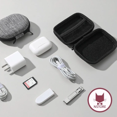 Hộp Đựng Cáp Sạc Mini Chống Sốc - Túi Phụ Kiện Tai Nghe, Giá Chỉ 26.999₫