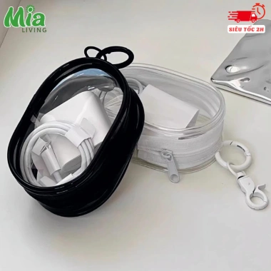 Hộp đựng cáp sạc tai nghe MIA trong suốt - Túi lưu trữ USB tiện lợi, chỉ 28.000₫