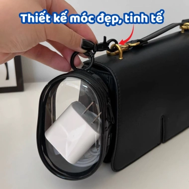 Hộp đựng cáp sạc tai nghe MIA trong suốt - Túi lưu trữ USB tiện lợi, chỉ 28.000₫