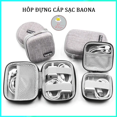Hộp đựng cáp sạc, tai nghe, thẻ nhớ Baona - Phom cứng, tiện lợi, giảm còn 82.000đ