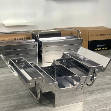Hộp Dụng Cụ Inox 304 3 Tầng 5 Ngăn - Thùng Đồ Nghề Cao Cấp, Giá Ưu Đãi 330.000 VND