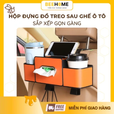 Hộp Đựng Đa Năng Gắn Sau Ghế Ô Tô – Chất Liệu Bền, Thiết Kế Đẹp, Móc Treo & Khay Đặt Điện Thoại – Giá Ưu Đãi 114.760₫