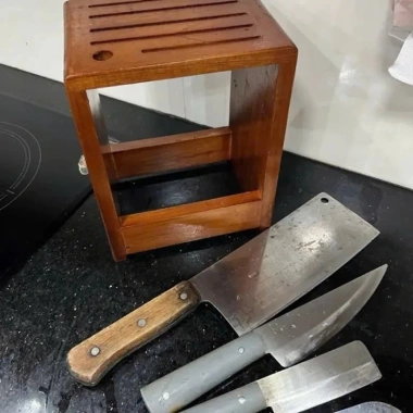 Hộp Đựng Dao Gỗ Đa Năng – Kệ Cài Dao Kéo Di Động, Giá Ưu Đãi 99.999 VND
