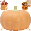 Hộp đựng đồ ăn nhẹ bí ngô, khay kẹo 2 lớp chống bụi, xoay 360°, xếp chồng – 57.200₫