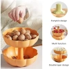 Hộp đựng đồ ăn nhẹ bí ngô, khay kẹo 2 lớp chống bụi, xoay 360°, xếp chồng – 57.200₫ 8