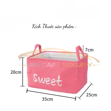 Hộp Đựng Đồ Cốp Xe Ô Tô Gấp Gọn Sweet Love Dễ Thương Lưu Trữ Hoạt Hình Mincar 120k