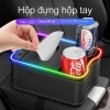 Hộp Đựng Đồ Đa Năng Bệ Tỳ Tay, Hộp Giấy Ăn Có Đèn LED, Cổng Sạc Type‑C & USB – Giá 120.000₫