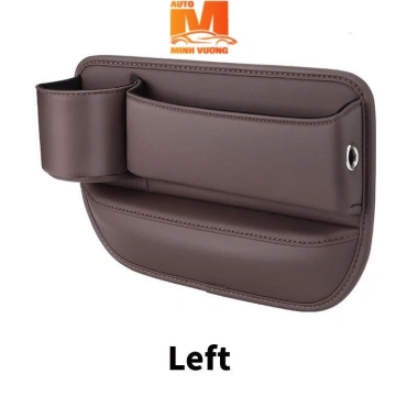 Hộp đựng đồ đa năng da cho khe hở ghế ô tô, giá chỉ 90.000đ, tiện lợi đựng cốc 10