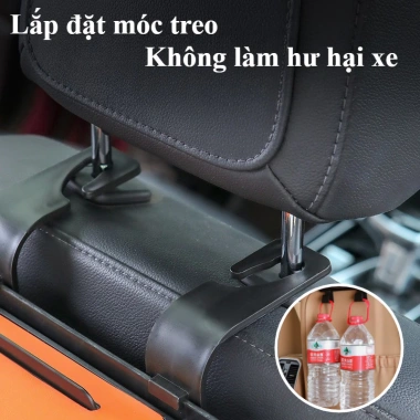 Hộp đựng đồ đa năng treo tường sau ghế ô tô - Da cao cấp, kèm móc treo và khay 7 Hộp đựng đồ đa năng treo tường sau ghế ô tô - Da cao cấp, kèm móc treo và khay 7