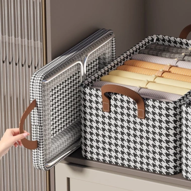 Hộp đựng đồ quần áo đa năng không ngăn, nắp kín, khung thép và đế chắc – Beejoo Official, giảm còn 44.000₫ 4