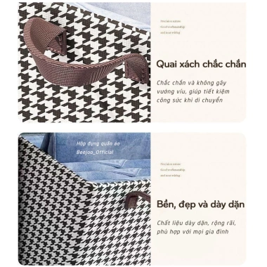 Hộp đựng đồ quần áo đa năng không ngăn, nắp kín, khung thép và đế chắc – Beejoo Official, giảm còn 44.000₫ 5