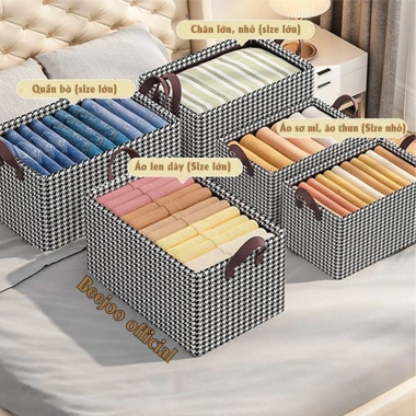 Hộp đựng đồ quần áo đa năng không ngăn, nắp kín, khung thép và đế chắc – Beejoo Official, giảm còn 44.000₫ 8