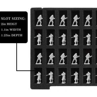 Hộp đựng đồ thu nhỏ 108 khe cắm - Bền, tay cầm chắc, ngăn xốp cắt sẵn cho D&D 3