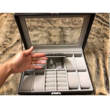 Hộp đựng đồng hồ 8 ngăn đa năng, bảo quản trang sức, giá ưu đãi 143.000 VNĐ 4